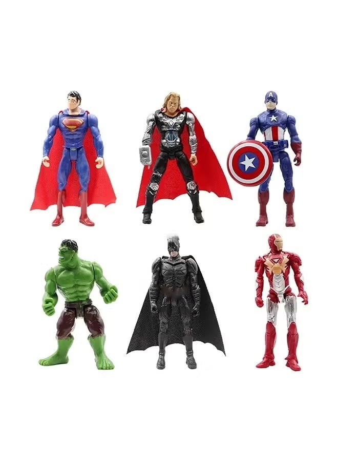 6-Piece Kids Avengers Superhero Collectible Action Figure Toy Gift Set - Image 1