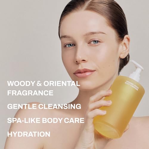 Whamisa Organic Seeds Body Cleanser Relaxation Fermented Ingredient Formula for Skin Comfort Waterless Formula Body Wash Spa Care Woody Scent Korean Skin Care 490ml - Image 3