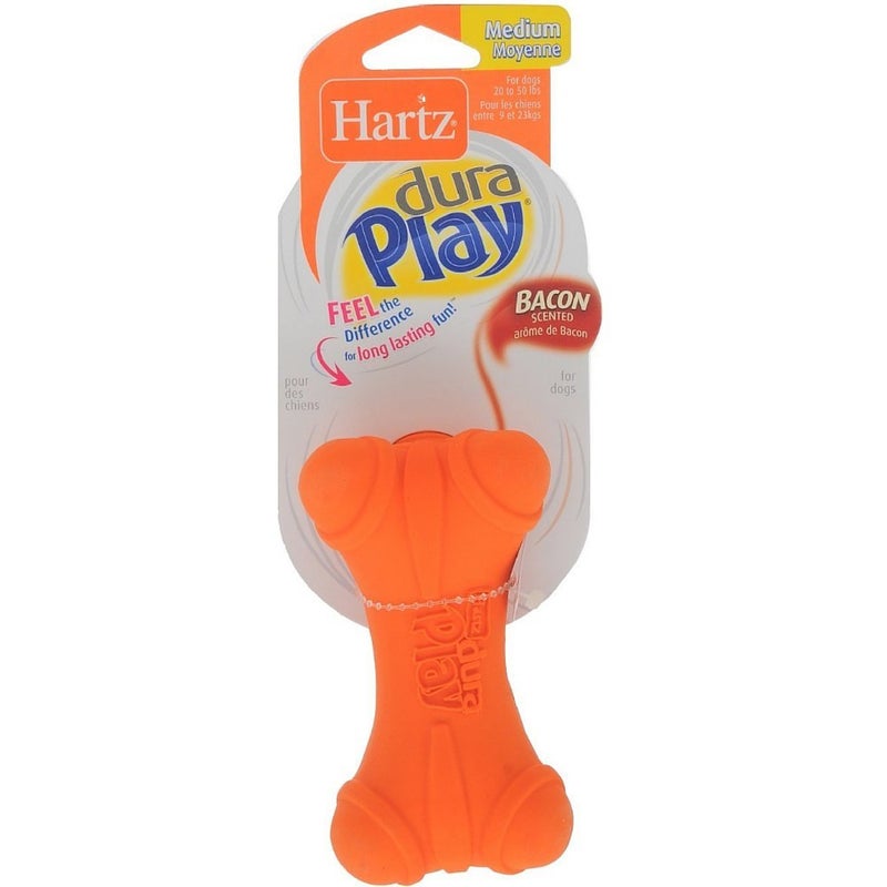 Hartz Dura Play Soft Dog Bone Toy Assorted Colors 1 ea - Image 2