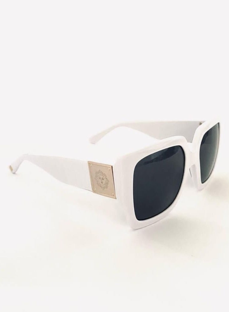 Loren-K White CR-39 Lenses Sunglasses - Sleek Acetate Frame with 400 UV Protection - Premium Clarity and Comfort, 1-Year Warranty