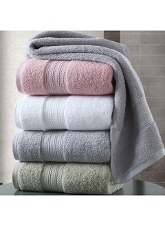 joyzzz 4-Piece Towel Set, Grey Cotton Luxury Plush Towels, 2 Square Towel, 1 Washcloths, 1 Bath Towel - Highly Absorbent, Quick Dry,Premium Quality Towel Hand Set for Bathroom  - Image 2