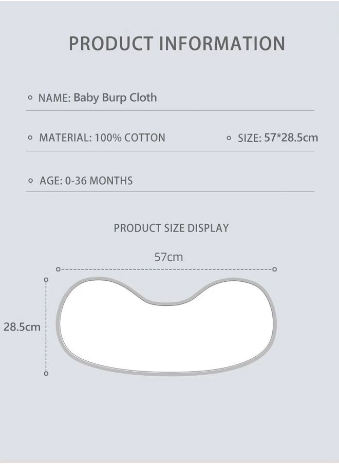 oldlaiben Baby Burp Cloths, 100% Cotton Cloths, Large Extra Soft and Absorbent Baby Burping Cloth, Ultra Absorbent 100% Cotton for Baby Drool and Messes - Soft, Safe & Gentle Baby Burp Cloths for Boys & Girls, Baby Essentials for Newborn, Strawberry  - Image 2
