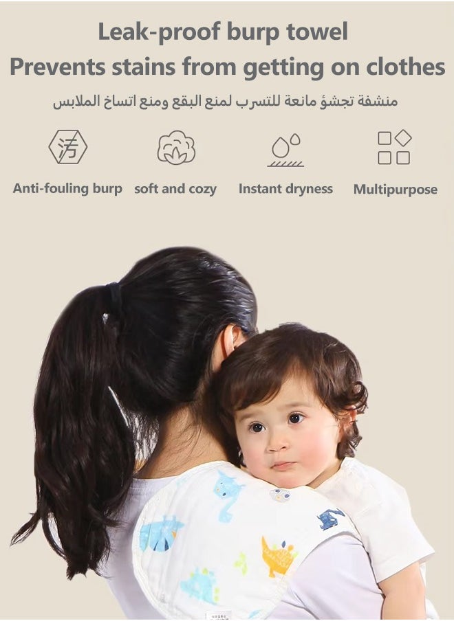 oldlaiben Baby Burp Cloths, 100% Cotton Cloths, Large Extra Soft and Absorbent Baby Burping Cloth, Ultra Absorbent 100% Cotton for Baby Drool and Messes - Soft, Safe & Gentle Baby Burp Cloths for Boys & Girls, Baby Essentials for Newborn, Strawberry  - Image 3