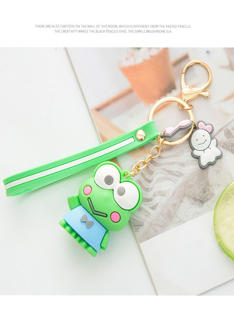 Generic - 1 Pcs Cartoon Keychain Kawaii Backpack Charms Cute Keychains for Women Men with Metal Key Ring Animal Pendant Key Chains for Backpacks Girl Boy Couple Gifts Car Bag Keychain - Image 1