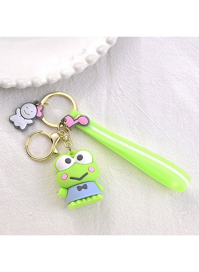 Generic - 1 Pcs Cartoon Keychain Kawaii Backpack Charms Cute Keychains for Women Men with Metal Key Ring Animal Pendant Key Chains for Backpacks Girl Boy Couple Gifts Car Bag Keychain - Image 1