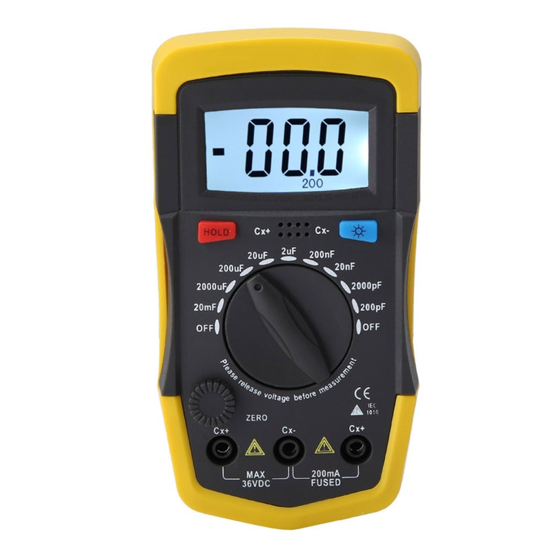مقياس السعة الرقمي LCD - جهاز اختبار المكثفات مقياس الدوائر mF uF - Image 1