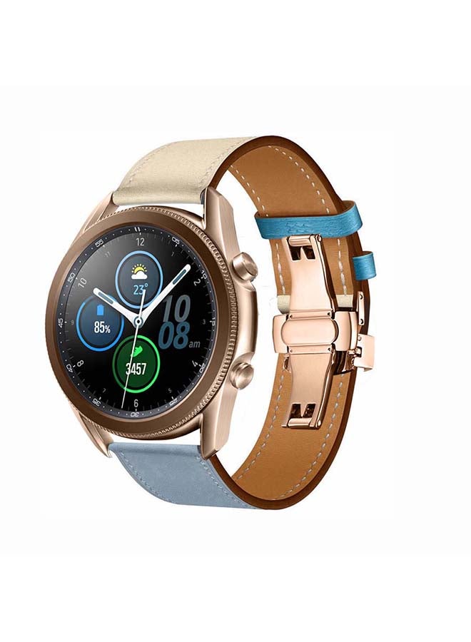 Perfii Genuine Leather Replacement Band for Samsung Galaxy Watch3 45mm Multicolour - Image 2