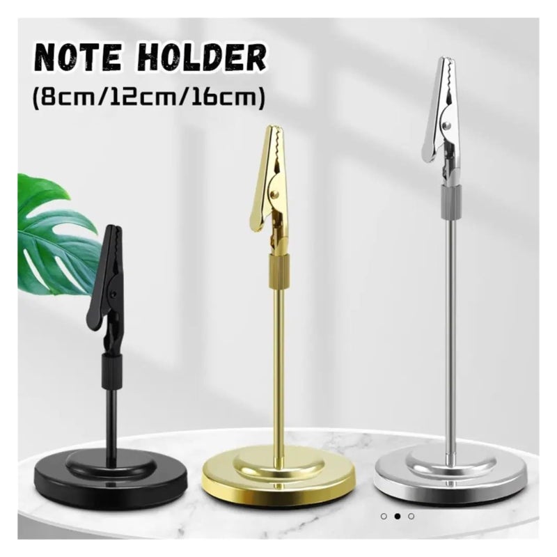 Black 8cm Stainless Steel Table Number Holders 4 Pcs Desktop Photo Card Clip - Image 5