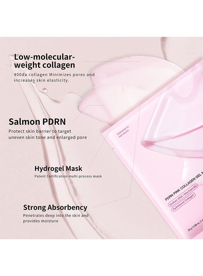 BARUBT Pdrn Pink Collagen Gel Mask，Salmon DNA PDRN pink collagen jelly gel mask overnight face mask for glass glow skin elasticity hydrating firming and moisturizing korean skincare 28g 4ea - Image 4