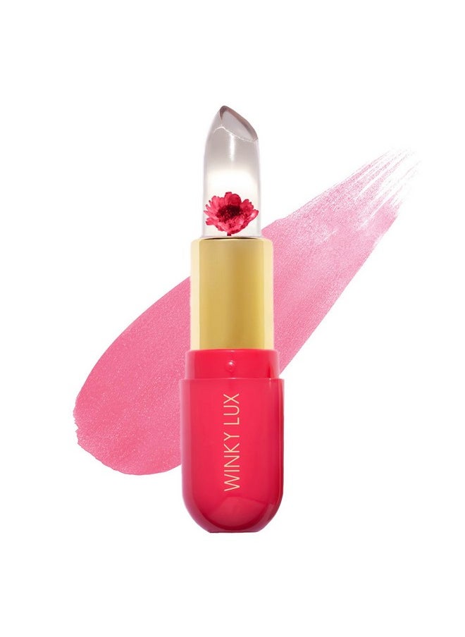 Winky Lux - Winky Lux Flower Balm, pH Lip Balm, Color Changing Lipstick and Tinted Lip Balm Stain, Vegan & Cruelty Free Lip Balm, Hydrate & Plump, Sheer Pink Lipstick, Pink Flower - Image 1