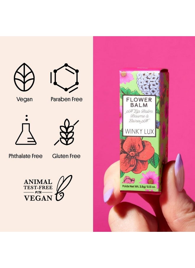 Winky Lux - Winky Lux Flower Balm, pH Lip Balm, Color Changing Lipstick and Tinted Lip Balm Stain, Vegan & Cruelty Free Lip Balm, Hydrate & Plump, Sheer Pink Lipstick, Pink Flower - Image 1