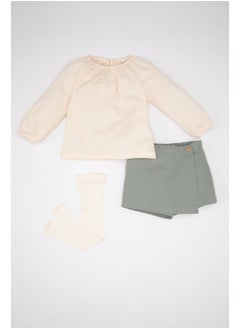 DeFacto Babygirl Regular Fit Bike Neck Woven Set - 3 Pack  - Image 1