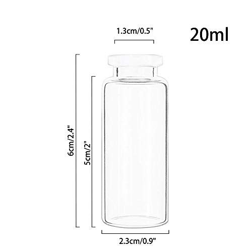SUPERLELE DIY Crafts Mini Glass Jars Bottles with Cork Stoppers Decoration Small Glass Bottles Favours,Mini Vials Cork,Message Vial Cork, Wedding Decoration,Party Favours (Pack Of 32 Bottles, Wishing Bottles) - Image 3