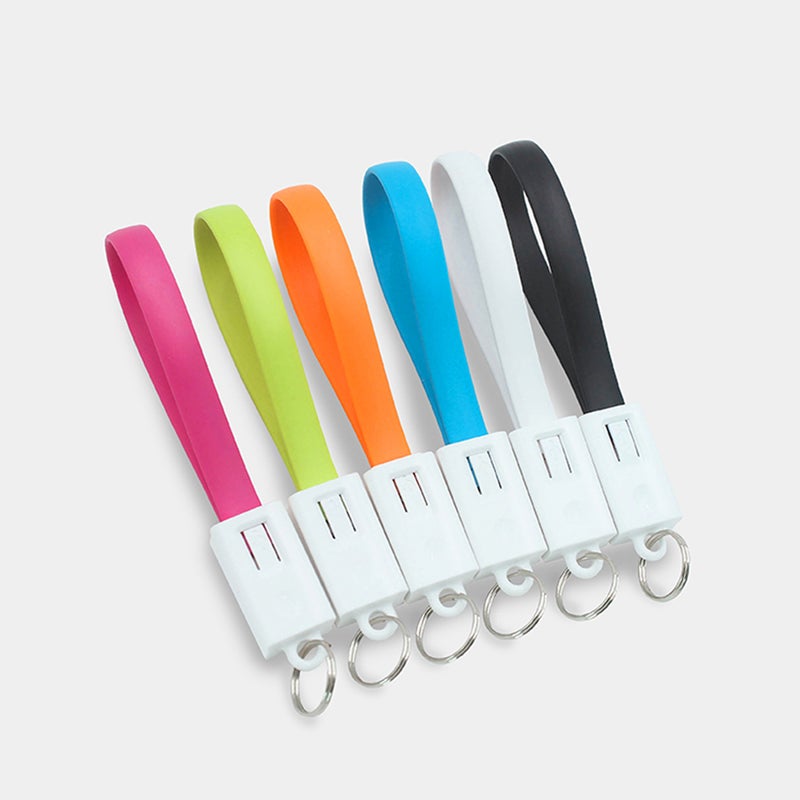 كابل Micro USB مع سلسلة مفاتيح، سلك شحن ومزامنة بيانات، يدعم الشحن السريع لأجهزة Android وSamsung وNokia وLG وغيرها (برتقالي) - Image 2
