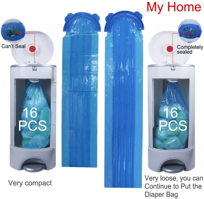 HeTaiDa Diaper Pail Refill Bags, 1088 Counts, 34 Bags, Fully Compatible with Arm&Hammer Disposal System - Image 4