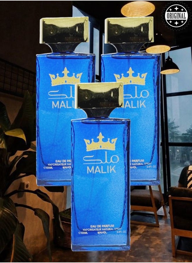 بلو 3 قطع عطر مالك أزرق 100 مل  - Image 1
