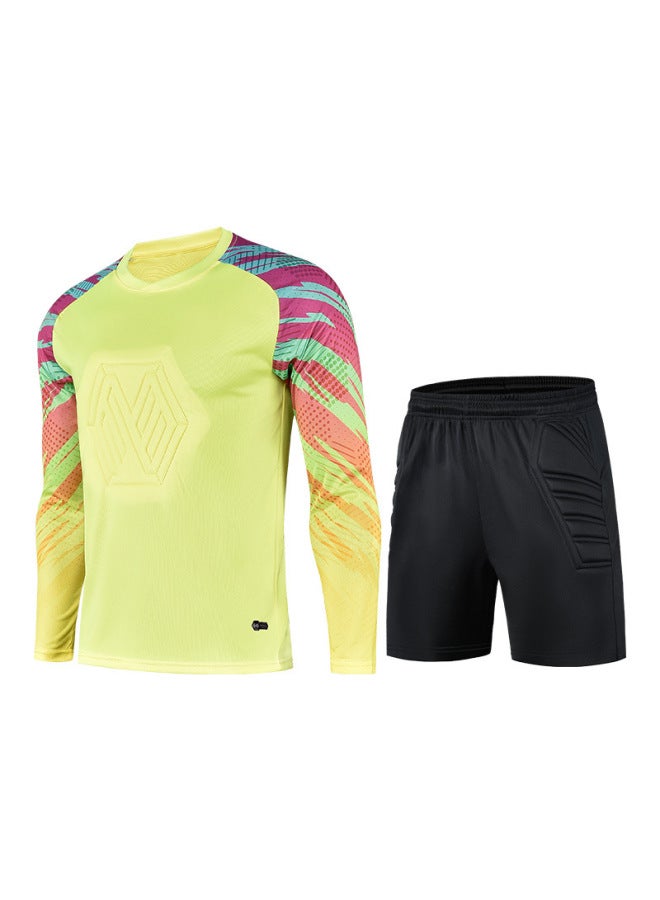 Children's Adult Goalkeeper Clothing Thickened Sponge Protective Goalkeeper Training Suit Long Sleeve Shorts Football Gantry Clothing