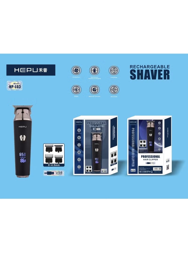 HEPU HP-L03 Rechargeable Hair Clipper with Multiple Attachments