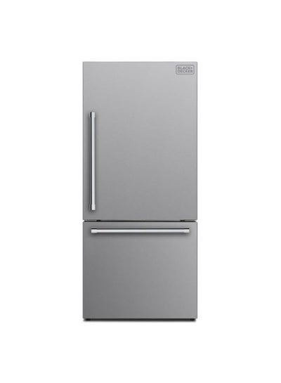 BLACK+DECKER 509L Gross 499L Net Capacity Freestanding Refrigerator, Bottom Freezer Drawer - BXREF509NFBDISNX Inox Finish 210 W BXREF509NFBDISNX Inox