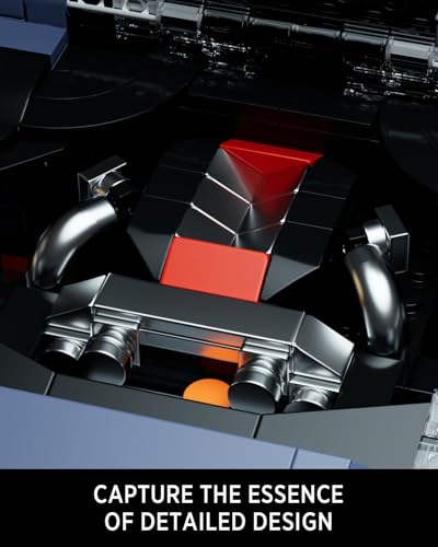 Nifeliz GTRS-35 Sports Car Building Set, 1:14 Scale Collectible Model Set for Display, Gift for Adult Car Enthusiasts (NF10285) - Image 4