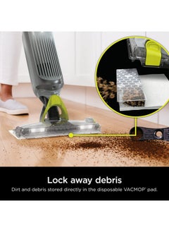 Shark Shark VACMOP Pro Cordless Hard Floor Vacuum Mop with On-Demand Spray and Headlights, includes 4 Disposable VACMOP Pads and a 12oz VACMOP solution, Charcoal Gray, VM252  - Image 4