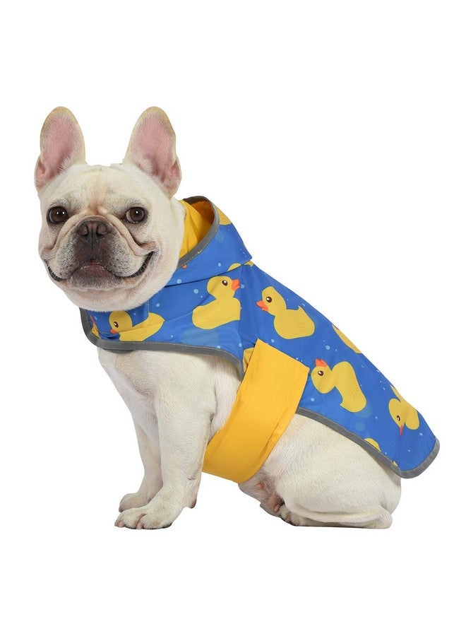 إتش دي إي معطف واق من المطر HDE قابل للعكس للكلاب، معطف واق من المطر بغطاء للرأس، جاكيت واق من المطر للكلاب الصغيرة والمتوسطة والكبيرة، لون أصفر - S - Image 3