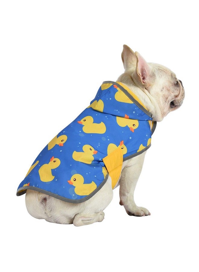 إتش دي إي معطف واق من المطر HDE قابل للعكس للكلاب، معطف واق من المطر بغطاء للرأس، جاكيت واق من المطر للكلاب الصغيرة والمتوسطة والكبيرة، لون أصفر - S - Image 5