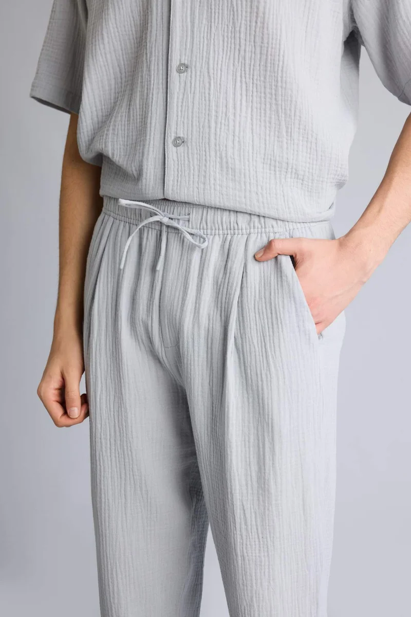 Defacto  Relax Fit Cotton Trousers for Men | Best Price UAE