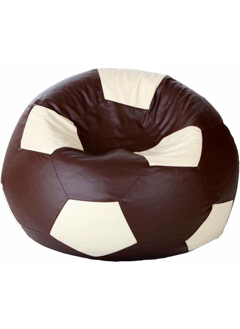 Coaster SHINE Coaster Shine XXL Football Soccerati Bean Bag Cover Only Body Fitter Bean Bag Cover Without Beans Brown Beige  - Image 2