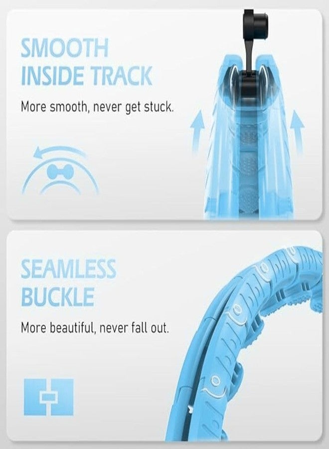 طوق هولا هوب سمارت إنفينيتي شديد التحمل | طوق لياقة بدنية ذكي قابل للتعديل للبالغين والمراهقين | 24 عقدة قابلة للتعديل مع كرة | لياقة بدنية للخصر بزاوية 360 درجة | حلقة تمارين بمقاسات كبيرة | يناسب جميع مقاسات الخصر - Image 4