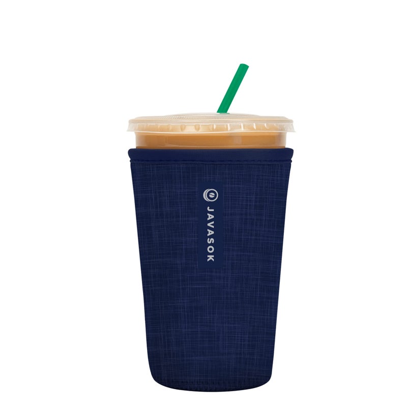 Sok It Sok It Java Sok Iced Coffee & Cold Soda Insulated Neoprene Cup Sleeve (Blue Jean  Medium: 22-28oz) - Image 1