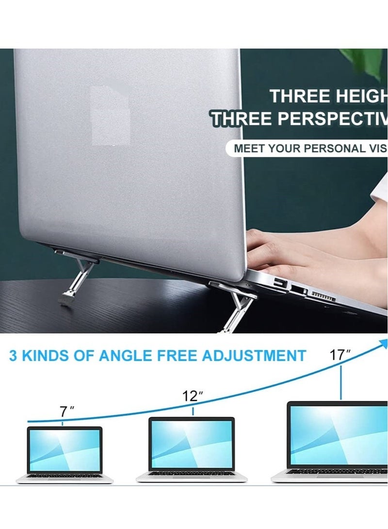 Beauenty Ergonomic Portable Laptop Stand with Adjustable Angles Mini Aluminum Cooling Pad and Keyboard Riser for Comfortable Use  - Image 4