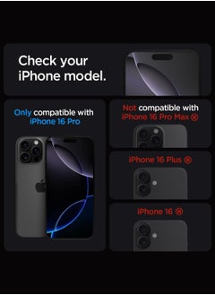 Spigen GLAStR EZ Fit iPhone 16 PRO PRIVACY Screen Protector [2 PACK] Premium Tempered Glass with Auto Align technology - 2 PACK  - Image 2