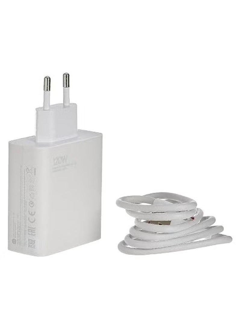 TIGER Xiaomi 120W Charging Combo Type-A (White) – Ultra-Fast Wall Charger with High-Speed Type-A Cable for Xiaomi 12, 12T, 11T, Poco F4, Redmi Note Series & More – Compact & Safe Adapter for Efficient Power Delivery to Phones, Tablets & USB-A Compatible Devices - Image 2