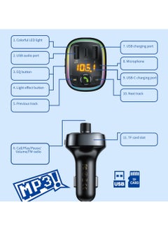 WEKOME Fast Car Charger with MP3 Bluetooth Player Black  - Image 5