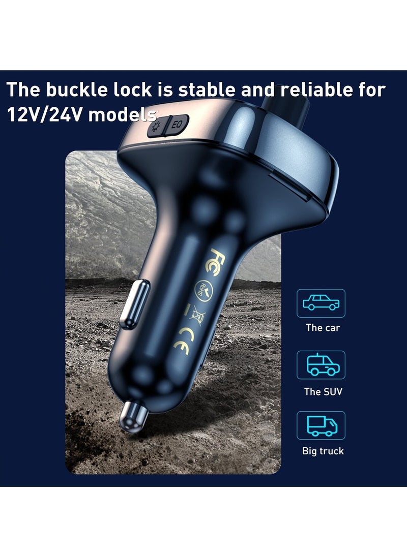 WEKOME - Fast Car Charger with MP3 Bluetooth Player Black - Image 1