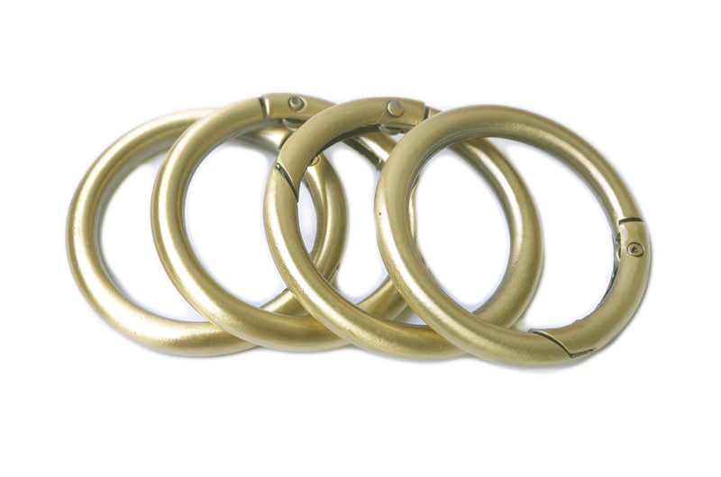 Bobeey 8pcs Brushed Bronze Spring O Ring,Round Carabiner Snap Clip Trigger Spring Keyring Buckle,O Ring for Bags,Purses BBC3 (1 1/2''(3.8cm), Brushed Bronze)… - Image 1