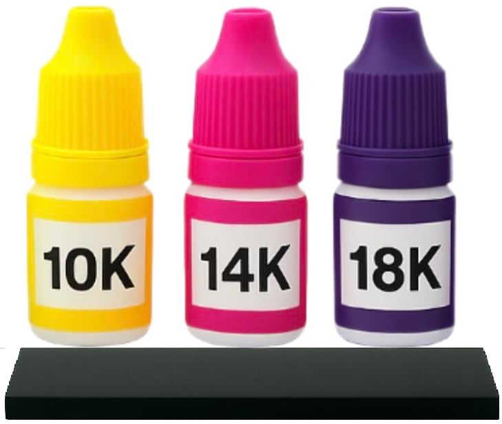 Techneak ﻿Gold Testing Kit 10k 14K 18K Acid Solutions with 2x2 Test Stone Precious Metal Tester Real/Fake Check Analysis Kit - Image 2