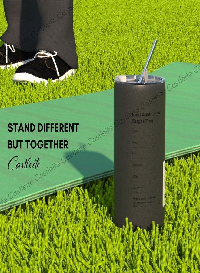 Castleite Sipster Travel Coffee Mug 6 & 8 Hours Hot & Cold 600ML Vacuum Insulated Stainless Steel Sipper with Straw & Spill-Proof Flip Lid, Double Walled - Vogue Portable Companion (Titanium Twilight) - Image 5