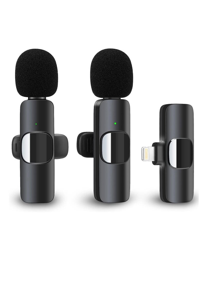 Wireless Lavalier Microphone for iPhone iPad, Plug-Play Wireless Mic for Recording, Live Stream, YouTube, TikTok, Facebook - Image 1