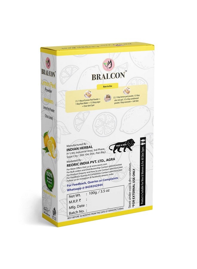 BRALCON Organic Rose Petal, Orange, Lemon Peel Powder Combo- 300g(100g x 3 Pack) |Rose Powder, Lemon Peel Powder, Orange Peel Powder For Tanning & Glowing Skin, Face Masks, Skin Care| Face Pack Powder - Image 3