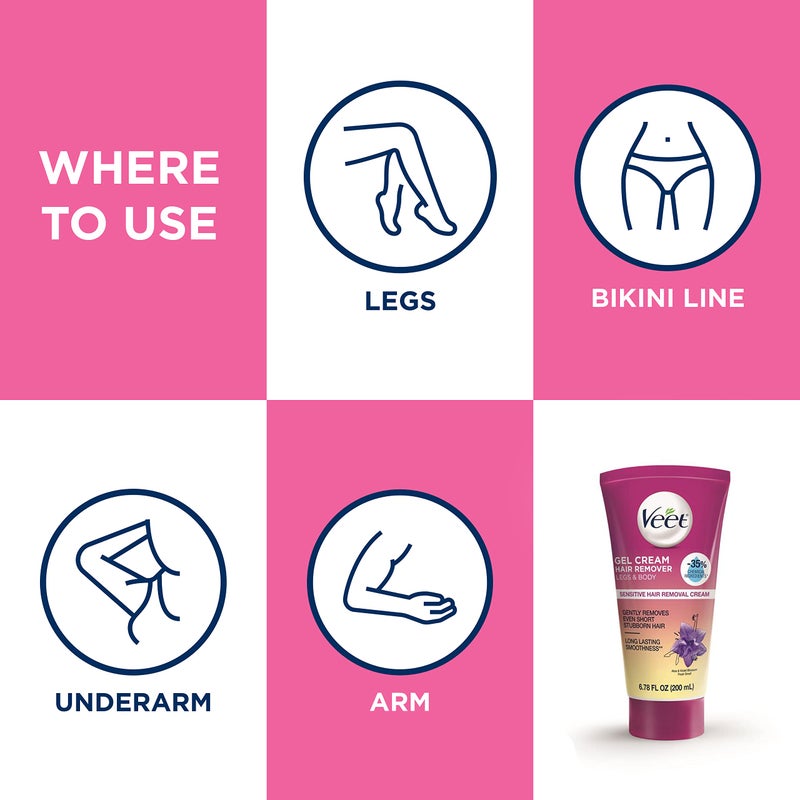 Veet Botanic Inspirations Gel Cream Legs & Body, 6.78 oz - Image 5