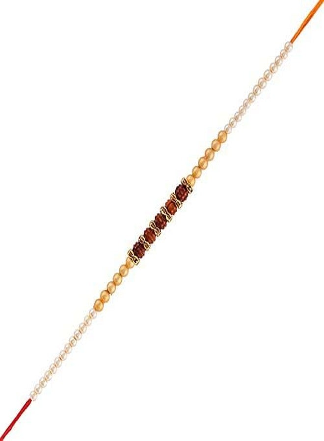 AR Eyewar Multicolor Rudraksh Rakhi Set For Brother Sister (R21AR1012)