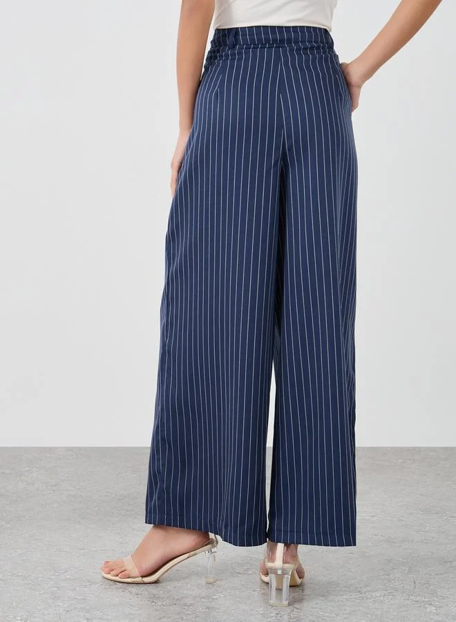 Styli Styli Striped Tailored Wide Leg Pants