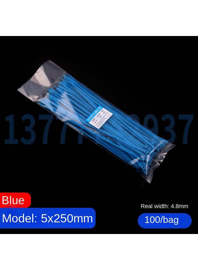 Bluejw Color Cable Tie 5*250mm Red Yellow Blue Green Black Belt 4.8*250 Rolled Belt Self-locking Cable Tie  - Image 1
