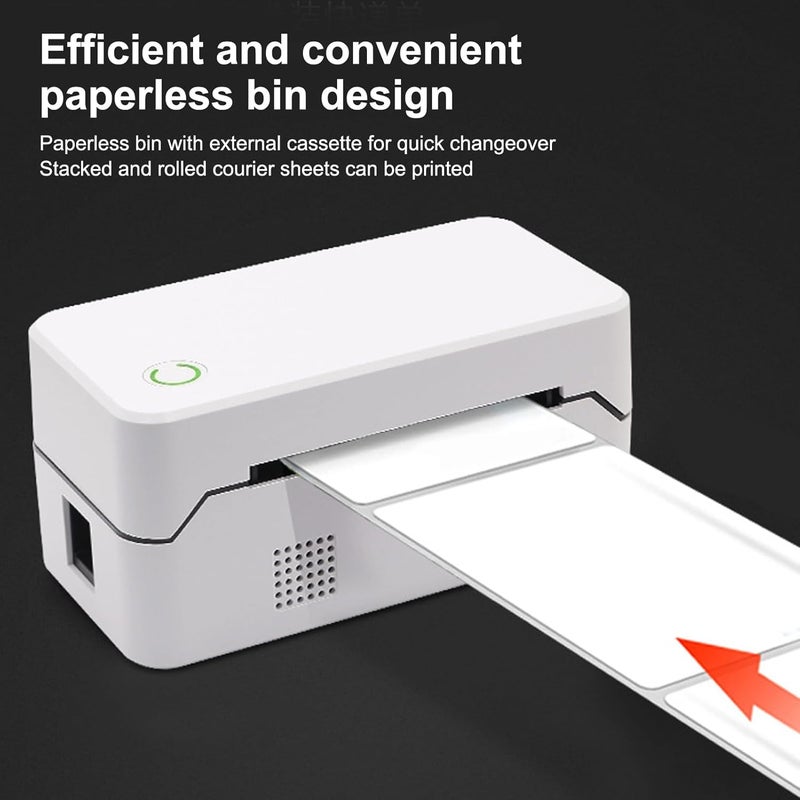 ZJchao Express Printer Label Printer Multifunctional USB Thermal Label Printer for Home Business Office (US Plug) - Image 5