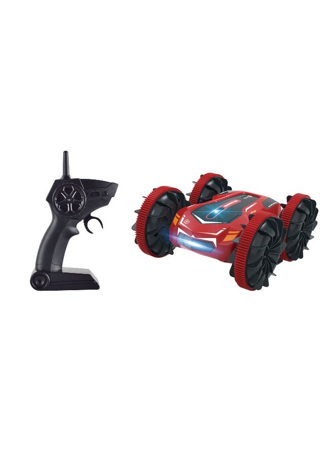 Power Joy Demoz Remote Control Aqua CruiserZ 2.4G 4WD Amphibious Vehicle – Waterproof 2-in-1 Land & Water Drift Car with 360° Rotation, Lights & Off-Road Action - Image 3