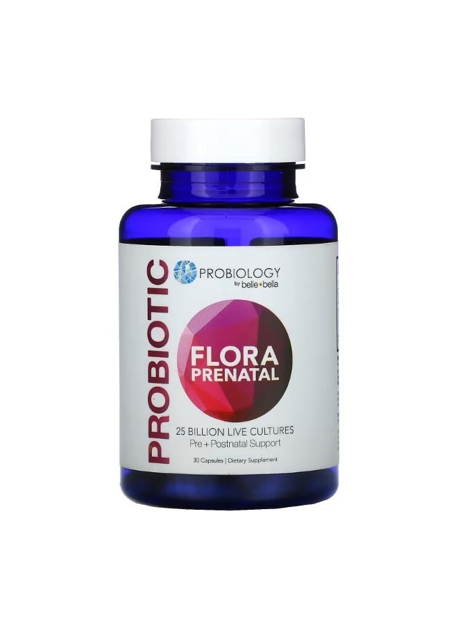 Belle+Bella Probiology Probiotic Flora Prenatal 25 Billion CFU 30 Capsules - Image 1