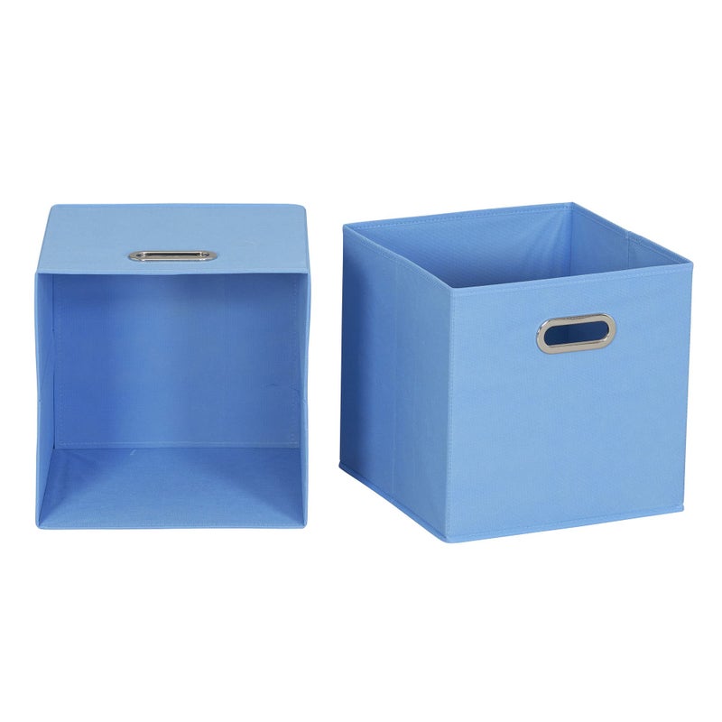 Household Essentials 6 ct Open Fabric Cube Storage Bins, Carolina Blue - Image 4