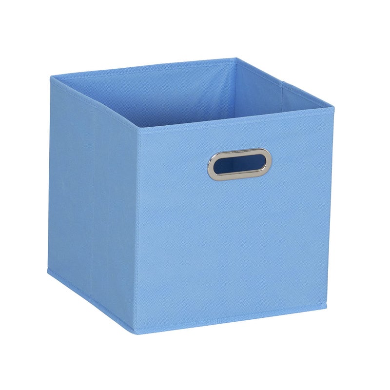 Household Essentials 6 ct Open Fabric Cube Storage Bins, Carolina Blue - Image 5